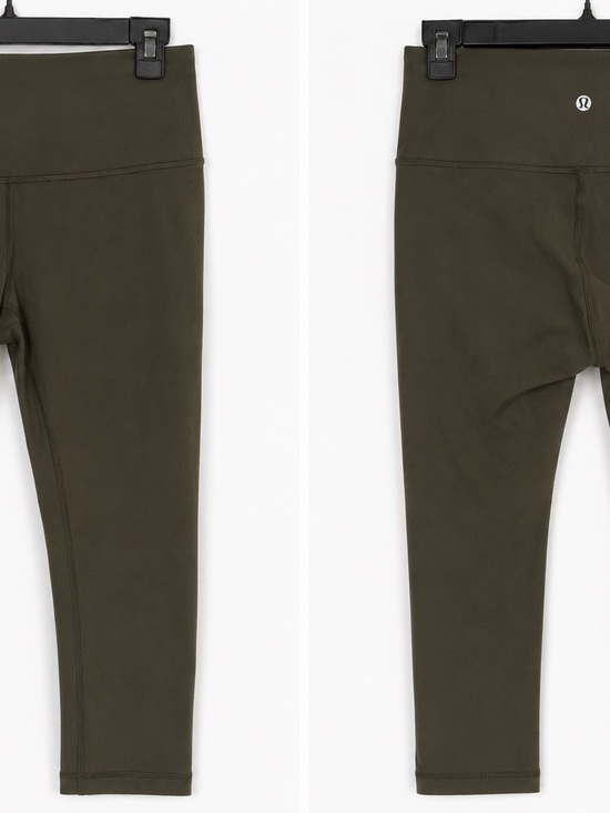 lululemon athletica Pants - lululemon athletica Olive Green Crop Performance Leggings